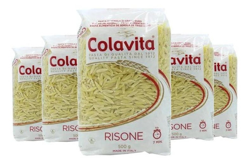 Kit 5 Macarrão Risone Colavita Grano Duro 500g