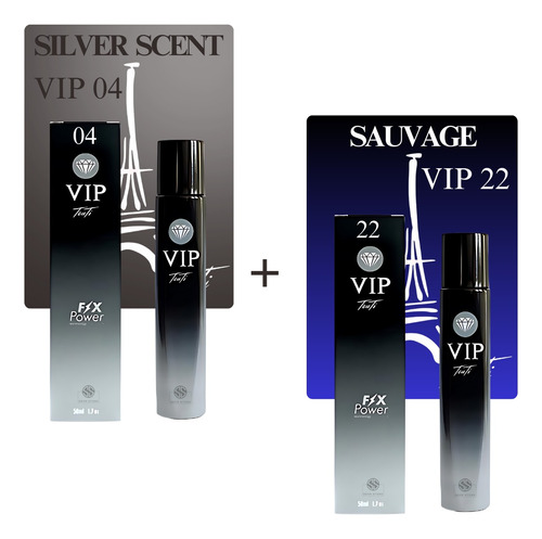 Kit 2 Perfumes | Vip 04 + Vip 22 | Mais Vendidos | Alta Fixacao | Fragrancia Importada