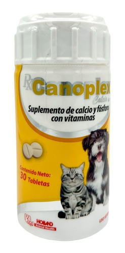 Suplemento De Calcio Canoplex Holland Perros/gatos 30 Tab