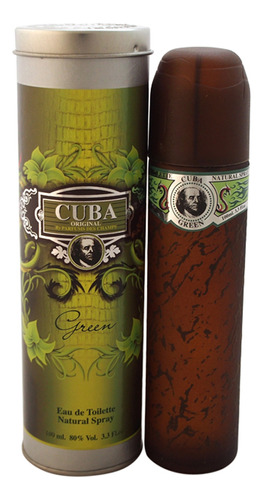 Cuba Green De Cuba Para Hombre, Spray Edt De 3.3 Onzas