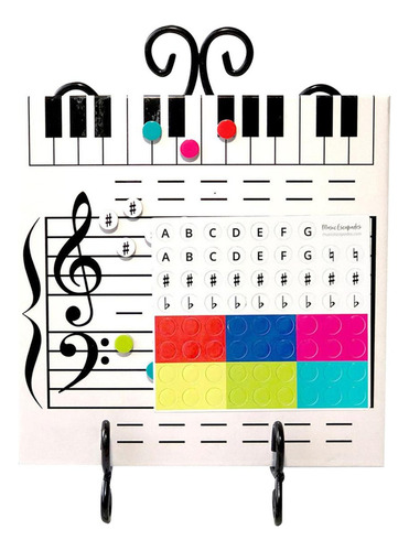 Pizarra Blanca Magnética Para Escribir Símbolos Musicales,
