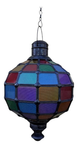 Lámpara Techo Vitro Turca Colgante Deco Moderna Colores Bola