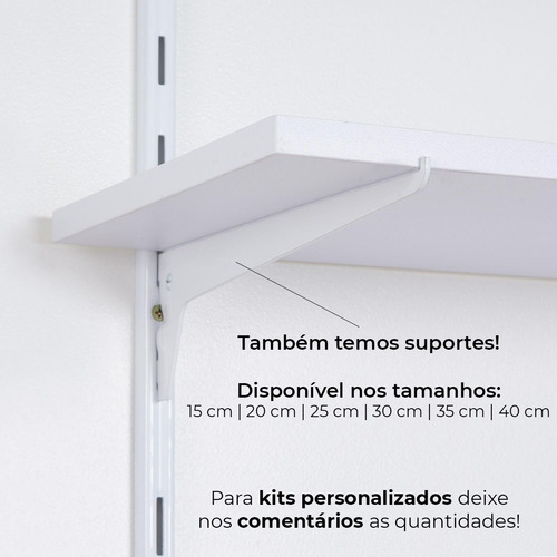Trilho Cremalheira Rasgo Simples 2m Para Prateleira 21x