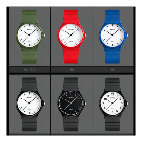 Relojes De Pulsera Skmei Simple Quartz Abs Belt Color De La Correa Azul