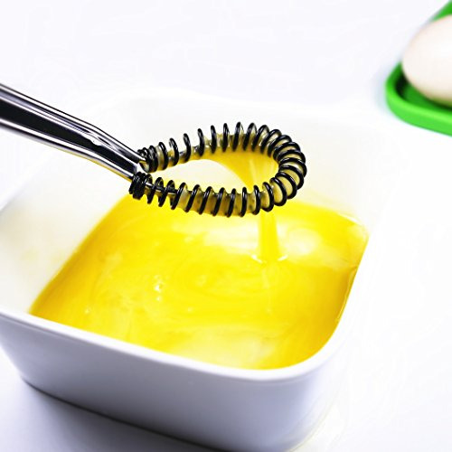 Acero Inoxidable Mini Primavera Batidor De Huevo De Silicona