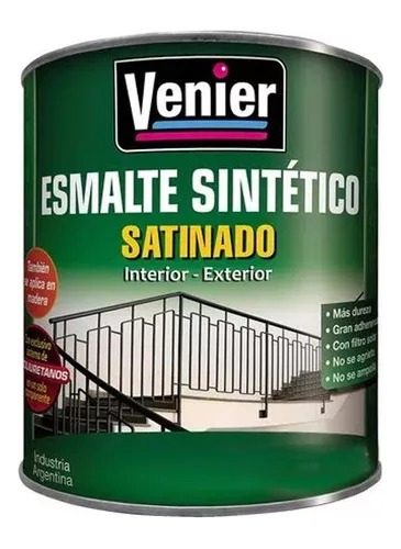 Esmalte Sintetico Negro Satinado Venier 3p X 1lt - New Life