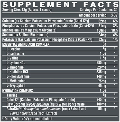 Nutrex Warrior Eaa Hydration 30 Srvs Aminoacidos Bcaa Sabor Maui Twist