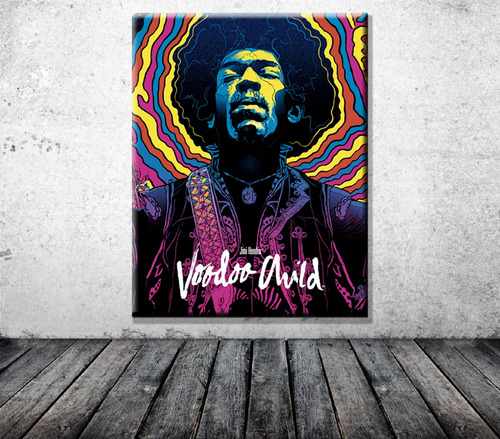 Cuadro Moderno Deco Jimi Hendrix - Cr- 31x40 Cm