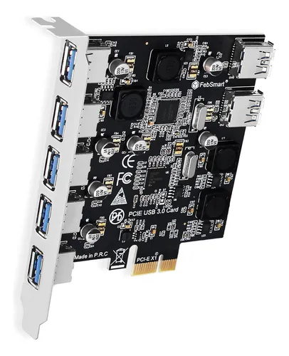 7-puertos Superspeed 5gbps Pcie Usb 3.0 Tarjeta De Expans...