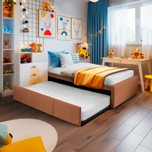 Cama Doble Individual Azul | Atlas Color Naranja Doble Cama Naranja