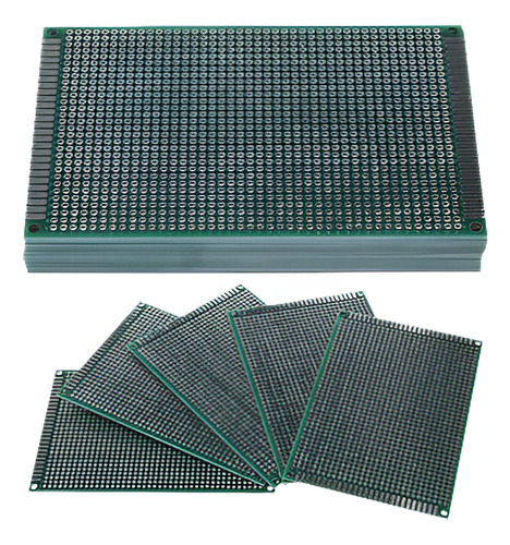 Los 8x12cm Doble Cara Protoboard Circuito Estañado Universal