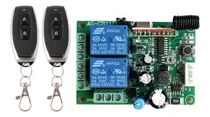Comprar Receptor Inalambrico Rf 2 Canales 12v 2 Controles Remoto 433