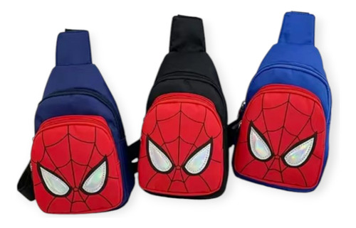 Bandolera Morral Bolso Cruzado Spiderman Infantil Pequeño Azul