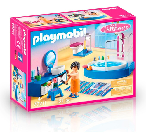 Playmobil 70211 Dollhouse Cuarto De Baño Pr