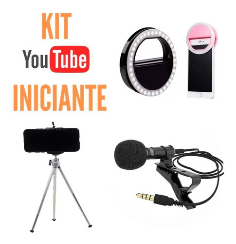 Kit Acessórios Youtuber Iniciante Transmissão Vídeos Lives