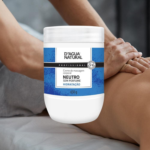 Creme Massagem Corporal Neutro 650g Dagua Natural Hidratação