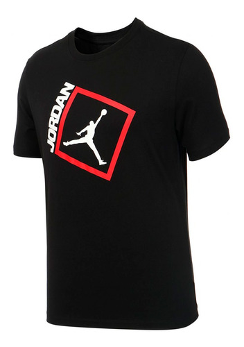 Camiseta Nike Jordan Jumpman Box-negro/rojo