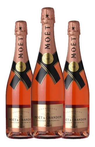 Pack De 3 Champagne Moët & Chandon Niro Luminous 750ml