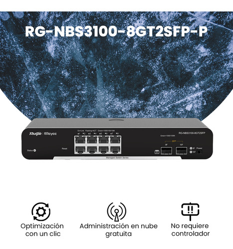 Ruijie Switch Administrable Poe Capa 2 Rg-nbs3100-8gt2sfp-p