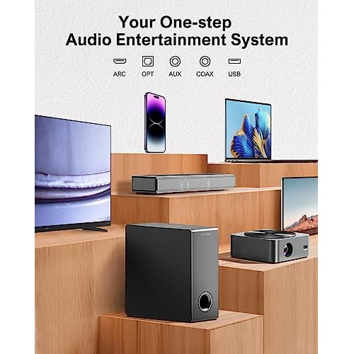 Barras De Sonido Para Tv Con Subwoofer, Sistema De Soni...