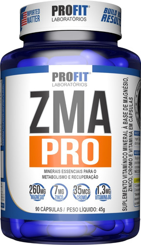 Zma Pro Com Picolinato De Cromo 90 Cápsulas - Profit Labs Sabor Sem Sabor