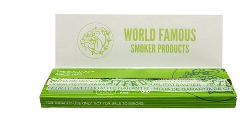 Imagen 2 de 6 de Papel Para Armar Bulldog Hemp Green 78mm Sedas 1 1/4