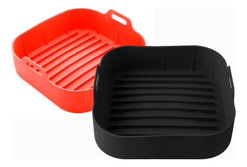 Bandeja Panela Forma Cesta De Silicone Para Airfryer