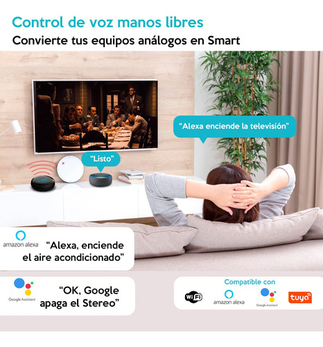 Controlador Infrarrojo Wifi L10 Compatible Con Alexa Y Googl