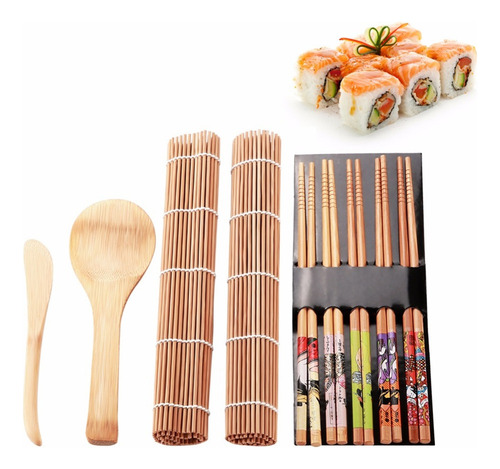 Juego De Alfombrillas Enrollables De Bambú Para Sushi, Corti