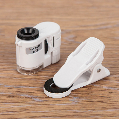 Microscopio For Phone Lens Lupa Led Zoom Clip 60x