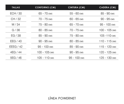 Faja Tipo Body Tanga Powernet Enelia Mujer