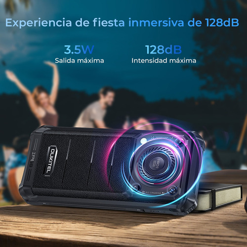 Oukitel Oukitel Telefonos Celulares Wp36 Dual Sim 16gb+128gb/1tb Rom 10600 Mah 128db Loudspeaker 6.52in Hd+ Smartphone Nfc/nfc/gps/face Id Negro