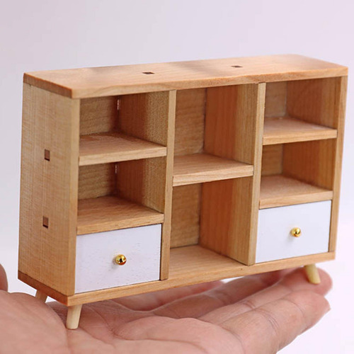 2 :12 Casa De Muñecas Armario De Madera Muebles De