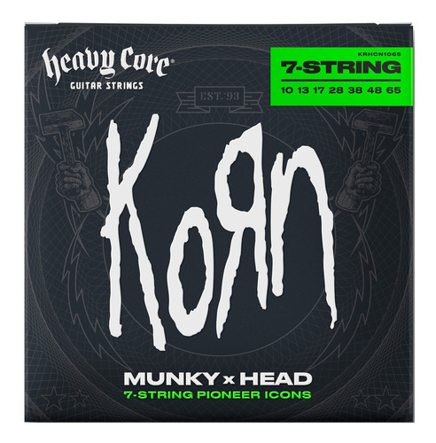Cuerdas Electrica Korn Dunlop Heavy Core 7 Cuerdas 10-65