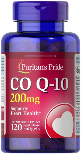 Coenzima Q10 200 Mg Puritan's Pride 120 Softgels