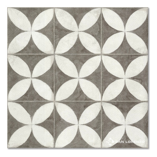 Ceramica Piso Flower White San Lorenzo 45,3x45,3