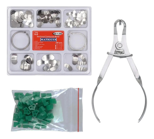 Kit Dental Matrices Tipo Palodent Cuñas Y Porta Matriz