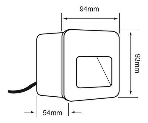 Imagen 6 de 7 de Lámpara Exterior Led Para Empotrar Gris, 2w, Luz Cálida