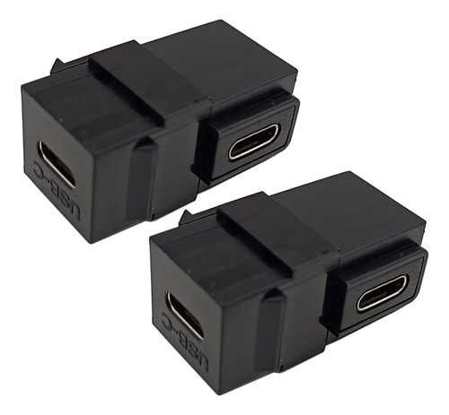 Qaoquda Usb C Keystone Jack Inserts, (2 Unidades) 90 Grados 