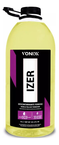 Limpa Rodas Izer Vonixx 3 Litros Descontaminante Ferroso