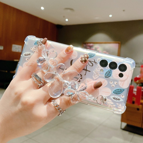 Imagen 6 de 10 de Carcasa Transparente De Protección Con Correa Para Samsung