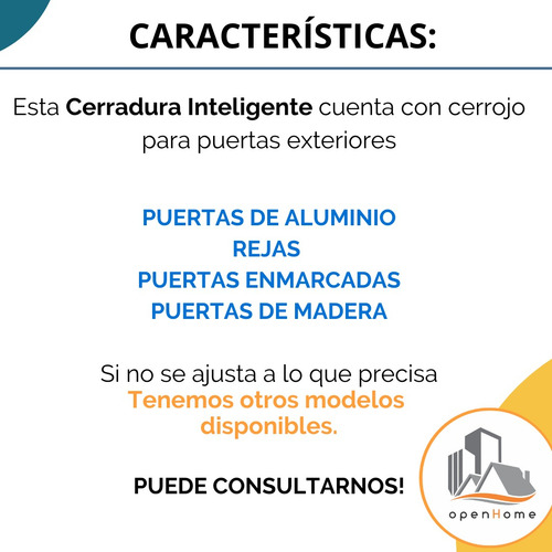 Cerradura Inteligente Wifi | Puertas Exteriores E Intemperie