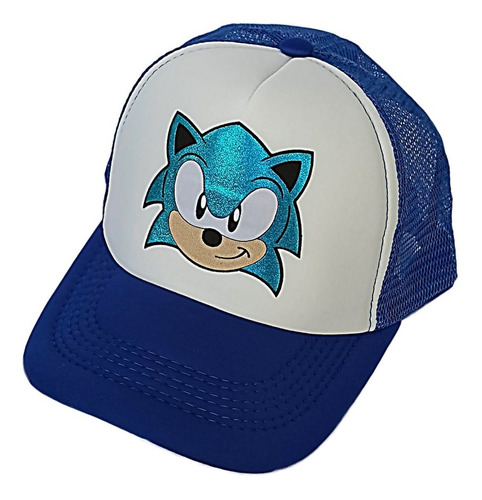 Gorra Sonic Diseño #1 Muñeco Trucker Poliester Azul Cachucha