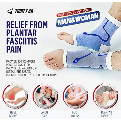 Thirty48 Calcetines Para Fascitis Plantar, Mangas De Compres