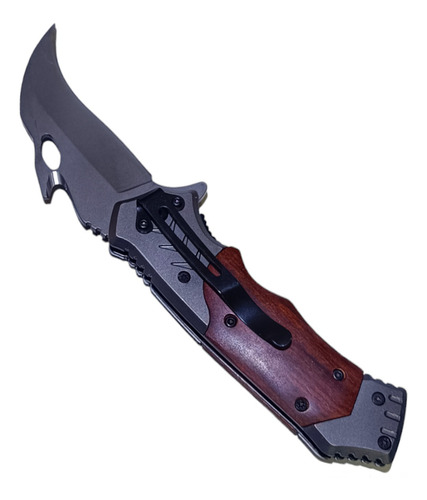 Cuchillo Mango De Madera Táctico Militar