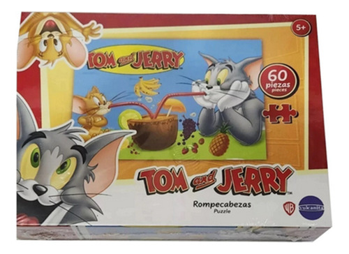 Puzzle Rompecabezas 60 Pieza 1740 Tom Y Jerry Jugo Piña Niño