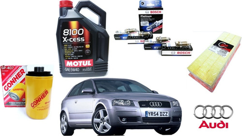 Kit Cambio De Aceite Motul 5w40 Sintético Audi A3 2.0l 2010