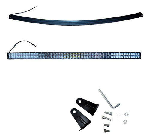 Barra Led Curva 52 Pulgadas Profundidad Luz Blanca Strobo