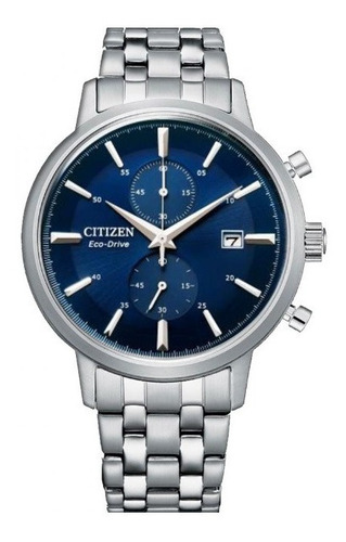 Reloj Citizen Eco Drive Ca7068-51l E-watch Color De La Correa Plateado Color Del Fondo Negro