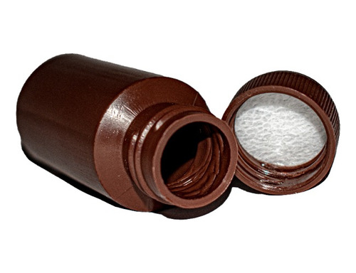 200 Envase Botella 30 Ml Plastico Tapa Liner Cafe Ambar Mate